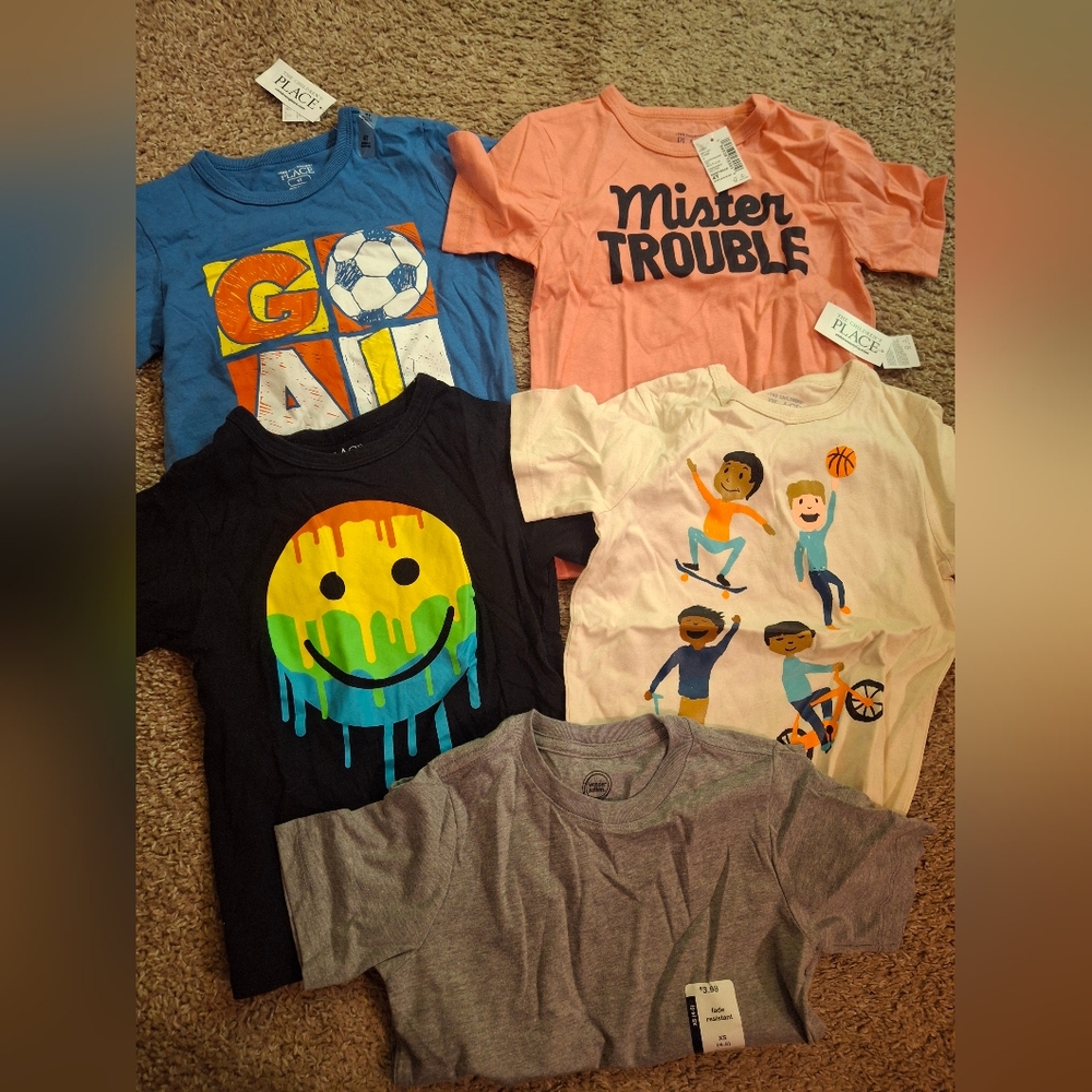 Brand New 4T Children's Place Short-Sleeve Tee & Wonder Nation Boys Tee